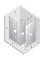New Trendy Nz6 Kabina New Modus White Walk-In U 80X200 Czyste 8mm Active Shield 2 0 Wzór Kratka EXK-2280