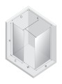 New Trendy Nz2 Kabina New Modus White Walk-In U 140X80X200 Czyste 8mm Active Shield 2 0  EXK-2288