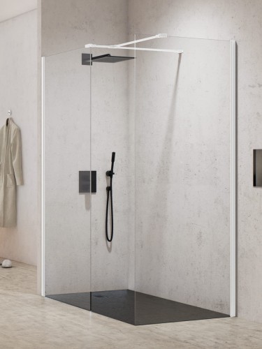 New Trendy Nz2 Kabina New Modus White Walk-In U 160X80X200 Czyste 8mm Active Shield 2 0  EXK-2290