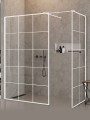 New Trendy Nz6 Kabina New Modus White Walk-In U 150X90X200 Czyste 8mm Active Shield 2 0 Wzór Kratka EXK-2310