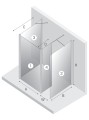 New Trendy Nz2 Kabina New Modus White Walk-In U 90X200 Czyste 8mm Active Shield 2 0  EXK-2332