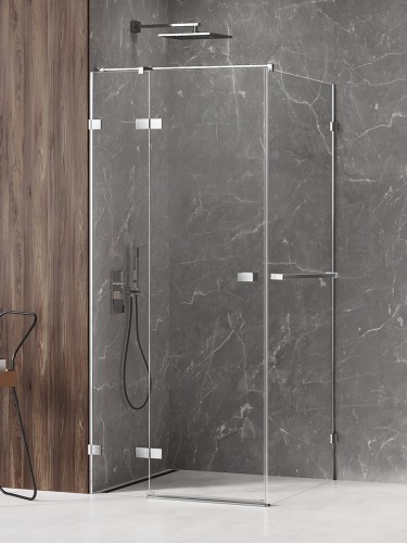 New Trendy Nz4 Kabina Avexa 1D Prostokątna L 80X100X200 Czyste 6mm Active Shield 2 0 Wieszak EXK-2386