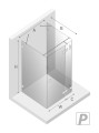 New Trendy Kabina Avexa 1D Prostokątna Przyścienna P 80X120X200 Czyste 6mm Active Shield 2 0  EXK-2478