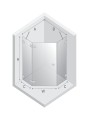 New Trendy Kabina Avexa Black 1D Pięciokątna L 90X90X200 Czyste 6mm Active Shield 2 0  EXK-3875