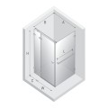 New Trendy Nz4 Kabina Avexa White 1D Prostokątna L 110X100X200 Czyste 6mm Active Shield 2 0 Wieszak EXK-2782