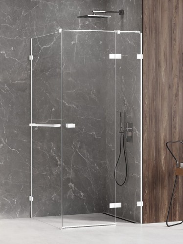 New Trendy Nz4 Kabina Avexa White 1D Kwadratowa P 120X120X200 Czyste 6mm Active Shield 2 0 Wieszak EXK-2820