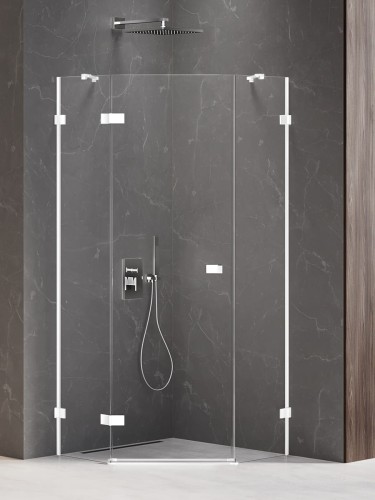 New Trendy Nz2 Kabina Avexa White 1D Pięciokątna L 90X90X200 Czyste 6mm Active Shield 2 0  EXK-3864
