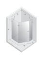 New Trendy Nz2 Kabina Avexa White 1D Pięciokątna Asymetryczna L 100X80X200 Czyste 6mm Active Shield 2 0 Drzwi Lewe EXK-3870