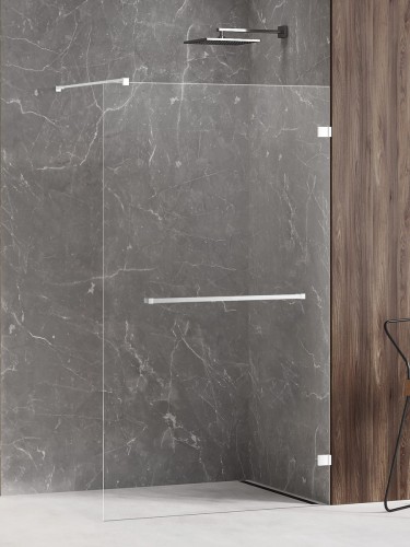 New Trendy Nz4 Kabina Avexa White Walk-In  60X200 Czyste 6mm Active Shield 2 0 Wieszak EXK-2939