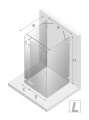 New Trendy Kabina Avexa Gold Brushed 1D Prostokątna Przyścienna L 100X90X200 Czyste 6mm Active Shield 2 0  EXK-3084