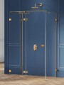 New Trendy Kabina Avexa Gold Brushed 1D Prostokątna Przyścienna L 120X70X200 Czyste 6mm Active Shield 2 0  EXK-3094