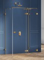 New Trendy Kabina Avexa Gold Brushed 1D Prostokątna Przyścienna P 90X120X200 Czyste 6mm Active Shield 2 0  EXK-3111