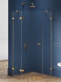 New Trendy Kabina Avexa Gold Brushed 1D Pięciokątna L 80X80X200 Czyste 6mm Active Shield 2 0  EXK-3851