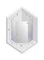 New Trendy Kabina Avexa Gold Brushed 1D Pięciokątna P 90X90X200 Czyste 6mm Active Shield 2 0  EXK-3854
