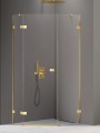 New Trendy Kabina Avexa Gold Shine 1D Pięciokątna Asymetryczna P 100X80X200 Czyste 6mm Active Shield 2 0 Drzwi Lewe EXK-3849