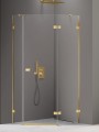 New Trendy Kabina Avexa Gold Shine 1D Pięciokątna Asymetryczna P 100X80X200 Czyste 6mm Active Shield 2 0 Drzwi Prawe EXK-3850