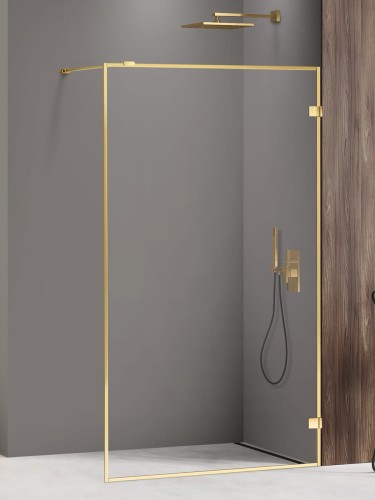 New Trendy Nz4 Kabina Avexa Gold Shine Walk-In  90X200 Czyste 6mm Active Shield 2 0 Ramka Alu EXK-2160