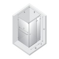 New Trendy Nz4 Kabina Avexa Gunmetal Brushed 1D Prostokątna P 120X100X200 Czyste 6mm Active Shield 2 0 Wieszak EXK-3315