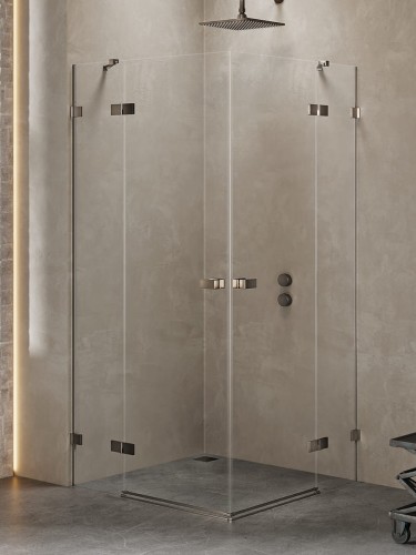 New Trendy Kabina Avexa Gunmetal Brushed 2D Prostokątna  80X90X200 Czyste 6mm Active Shield 2 0  EXK-3379