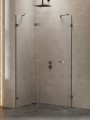 New Trendy Kabina Avexa Gunmetal Brushed 1D Pięciokątna Asymetryczna L 100X80X200 Czyste 6mm Active Shield 2 0 Drzwi Lewe EXK-3837