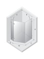 New Trendy Kabina Avexa Gunmetal Brushed 1D Pięciokątna Asymetryczna P 100X80X200 Czyste 6mm Active Shield 2 0 Drzwi Lewe EXK-3838