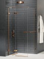 New Trendy Nz4 Kabina Avexa Copper Brushed 1D Prostokątna L 100X80X200 Czyste 6mm Active Shield 2 0 Wieszak EXK-3618