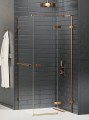 New Trendy Nz4 Kabina Avexa Copper Brushed 1D Prostokątna P 90X80X200 Czyste 6mm Active Shield 2 0 Wieszak EXK-3642