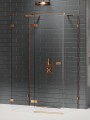 New Trendy Kabina Avexa Copper Brushed 1D Prostokątna Przyścienna L 110X90X200 Czyste 6mm Active Shield 2 0  EXK-3710