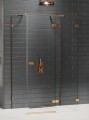 New Trendy Kabina Avexa Copper Brushed 1D Prostokątna Przyścienna P 120X80X200 Czyste 6mm Active Shield 2 0  EXK-3745