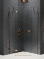 New Trendy Kabina Avexa Copper Brushed 1D Pięciokątna L 90X90X200 Czyste 6mm Active Shield 2 0  EXK-3820