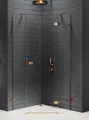 New Trendy Kabina Avexa Copper Brushed 1D Pięciokątna P 90X90X200 Czyste 6mm Active Shield 2 0  EXK-3821