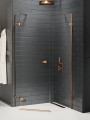 New Trendy Kabina Avexa Copper Brushed 1D Pięciokątna L 100X80X200 Czyste 6mm Active Shield 2 0  EXK-3827