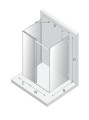 New Trendy Nz4 Kabina Softi Black 1D Prostokątna Przyścienna U 100X80X200 Czyste 8mm Active Shield 2 0  EXK-3990