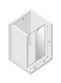New Trendy Drzwi Wnękowe Smart Black 1D U 120X200 Czyste 8mm Active Shield 2 0  EXK-4111