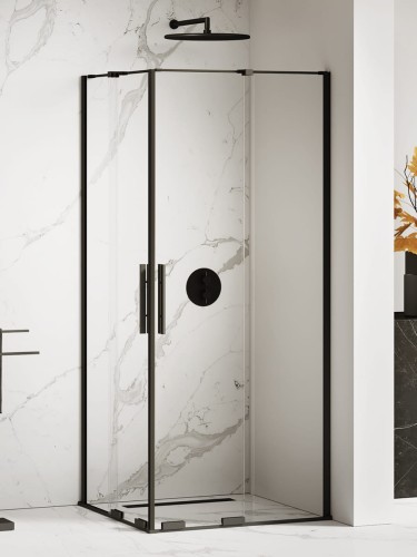 New Trendy Kabina Smart Black 2D Prostokątna U 100X120X200 Czyste 8mm Active Shield 2 0  EXK-4170