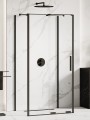 New Trendy Nz4 Kabina Smart Black 1D Prostokątna Przyścienna U 130X80X200 Czyste 8mm Active Shield 2 0  EXK-4183