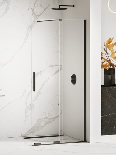 New Trendy Nz4 Kabina Smart Black 1D Walk-In U 140X200 Czyste 8mm Active Shield 2 0  EXK-4195