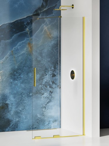 New Trendy Nz4 Kabina Smart Light Gold 1D Walk-In U 140X200 Czyste 8mm Active Shield 2 0  EXK-4299