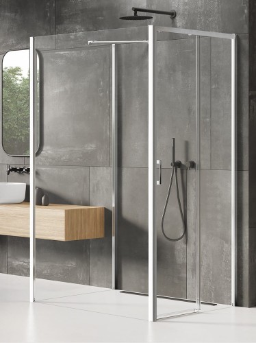 New Trendy Nz2 Kabina Prime 1D Kwadratowa Przyścienna P 110X110X200 Czyste 6mm Active Shield 2 0  K-1584