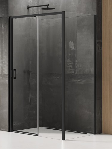 New Trendy Kabina Prime Black 1D Prostokątna P 110X100X200 Czyste 6mm Active Shield 2 0  K-1311