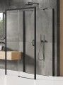 New Trendy Nz2 Kabina Prime Black 1D Kwadratowa Przyścienna L 110X110X200 Czyste 6mm Active Shield 2 0  K-1602