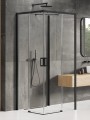 New Trendy Nz2 Kabina Prime Black 2D Prostokątna Przyścienna L 100X90X200 Czyste 6mm Active Shield 2 0  K-1002