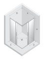 New Trendy Nz4 Kabina Prime White 2D Prostokątna  90X80X200 Czyste 6mm Active Shield 2 0  D-0398A D-0397A