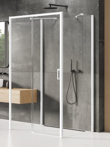 New Trendy Nz4 Kabina Prime White 1D Prostokątna Przyścienna L 150X80X200 Czyste 6mm Active Shield 2 0  K-1025