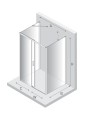 New Trendy Nz4 Kabina Prime White 1D Prostokątna Przyścienna L 150X100X200 Czyste 6mm Active Shield 2 0  K-1027