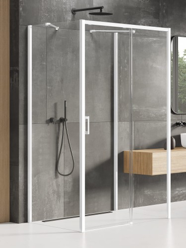 New Trendy Nz4 Kabina Prime White 1D Prostokątna Przyścienna P 150X90X200 Czyste 6mm Active Shield 2 0  K-1054