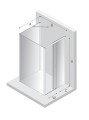 New Trendy Nz4 Kabina Prime White 1D Prostokątna Przyścienna P 100X90X200 Czyste 6mm Active Shield 2 0  K-1074