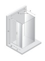 New Trendy Nz4 Kabina Prime White 1D Prostokątna Przyścienna P 110X90X200 Czyste 6mm Active Shield 2 0  K-1430