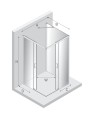 New Trendy Nz4 Kabina Prime White 2D Prostokątna Przyścienna L 90X100X200 Czyste 6mm Active Shield 2 0  K-1095