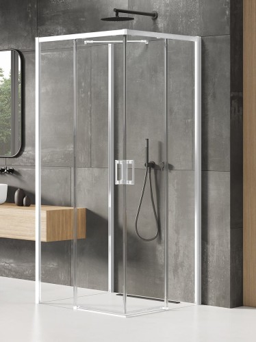 New Trendy Nz4 Kabina Prime White 2D Prostokątna Przyścienna P 70X80X200 Czyste 6mm Active Shield 2 0  K-1534